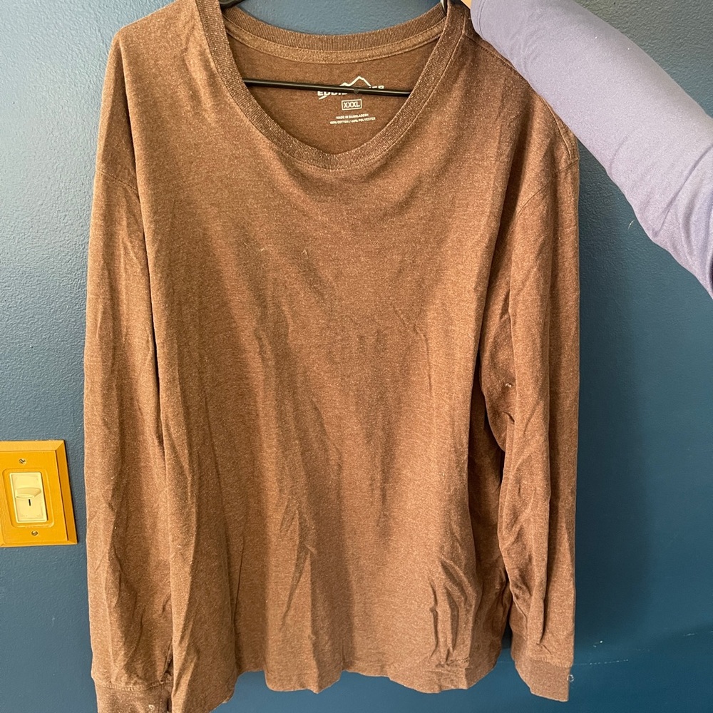 Eddie Bauer Chocolate Brown Long Sleeve Shirt